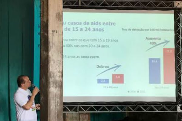 O ministro da Saúde, Ricardo Barros, apresenta dados sobre o HIV no Brasil